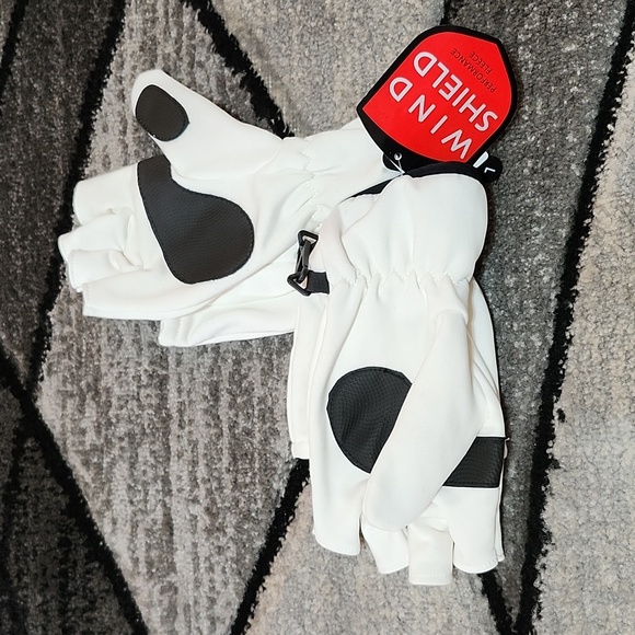 WINDSHIELD PERFORMANCE FLEECE FINGERLESS CONVERTIBLE GLOVES LARGE - Picture 4 of 11